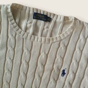 Ralph Lauren cable knit cotton sweater pullover